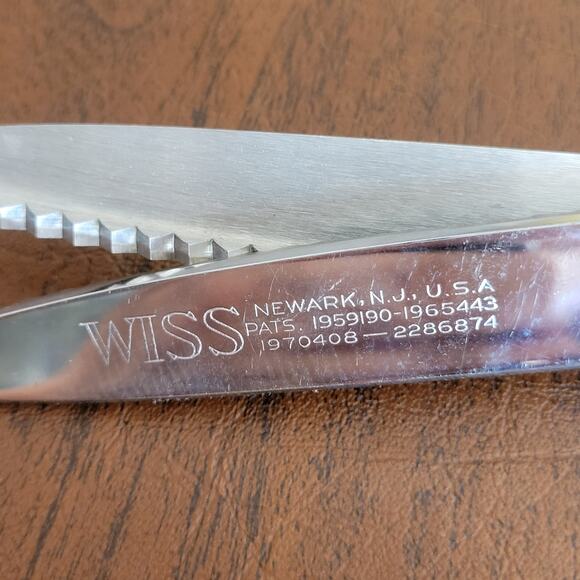 Vintage Wiss Chrome Plate Zig Zag Pinking Shears Scissors Newark, NJ, USA - Picture 8 of 12
